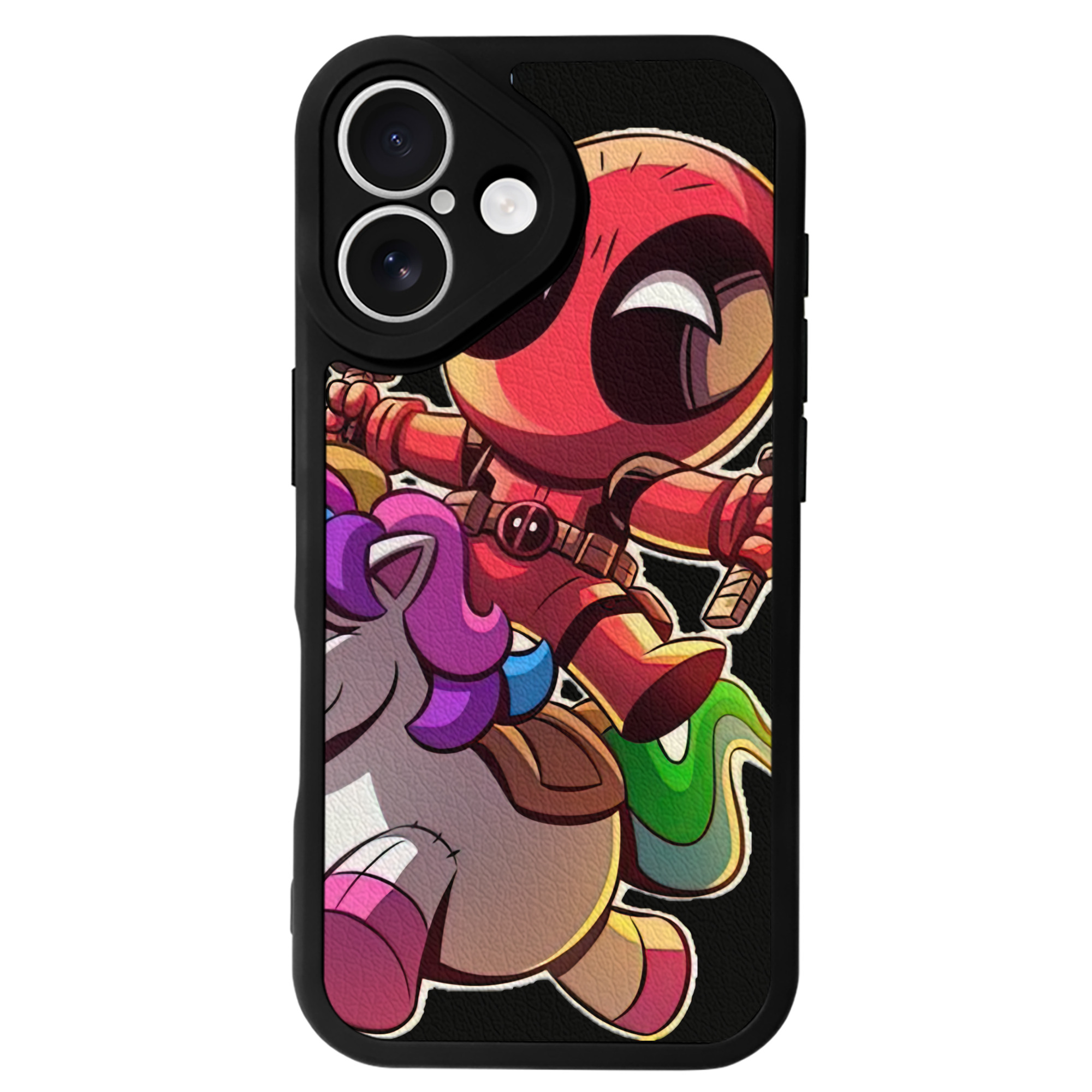 （画像用） Deadpool デッドプール 【iPhone 16シリーズ対応】シリコンスマホケース（レザー調） 材質：シリコン